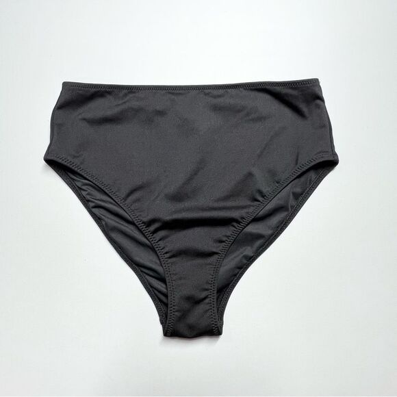 NWT Pink Active Victoria’s Secret Black High Waist Mini Bikini Bottom Large - Picture 2 of 9